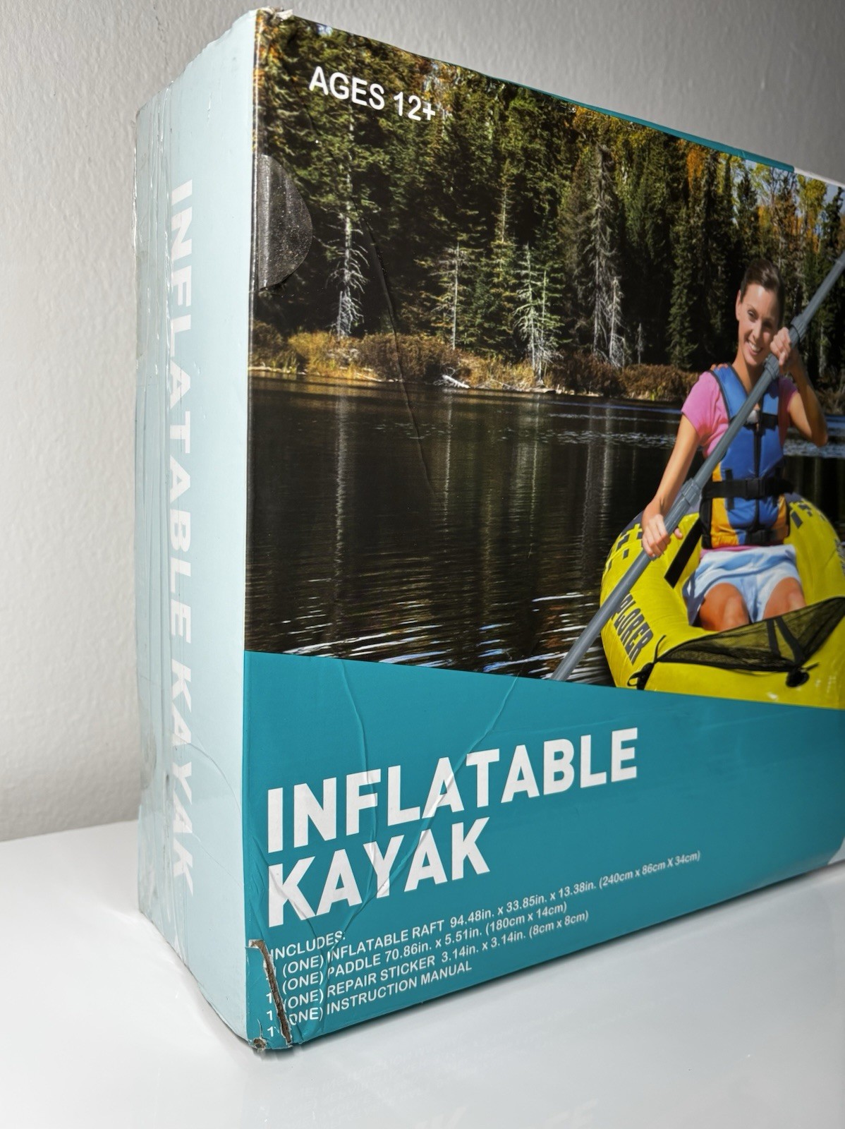 Explorer Inflatable Kayak 1-Person 340lb Capacity New Open Box w/ Paddle