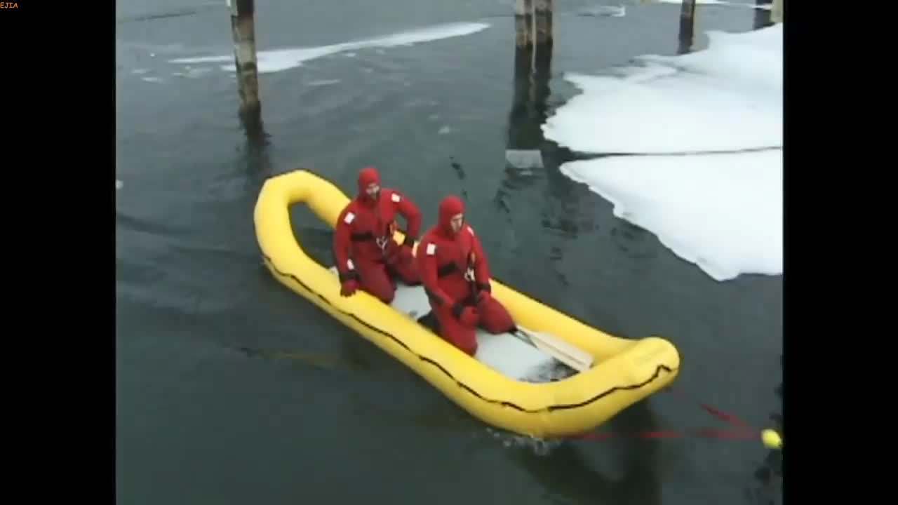 Inflatable Ice Rescue Sled Inflatable Rapid Raft Water Rescue Boat Jet Ski Board