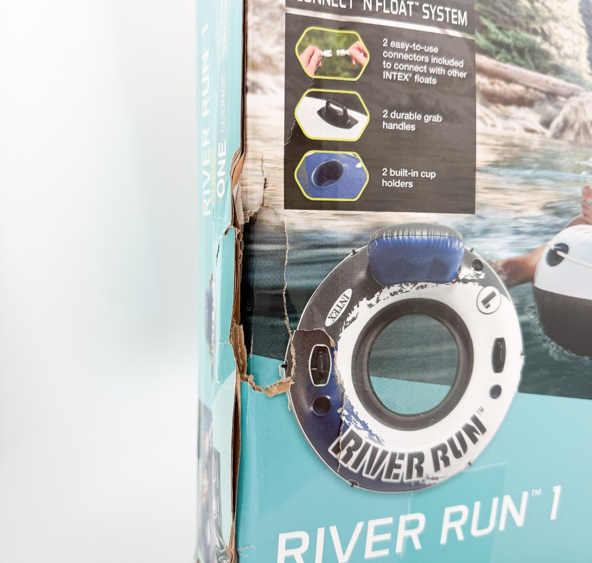 Intex River Run I Inflatable Floating Tube 2 pack (NEW, Open/Damaged Box)