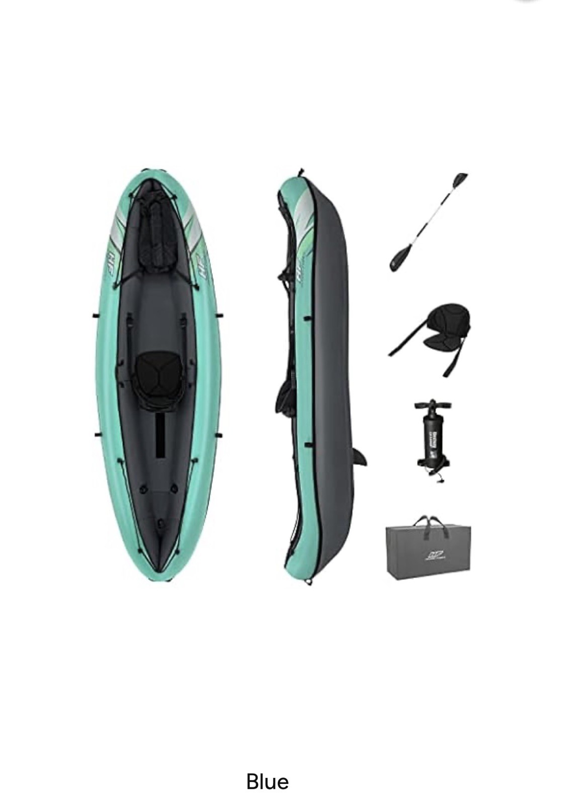 Hydro Force Inflatable Kayak Set | Includes Seat, Paddle, Hand Pump, Storage Car