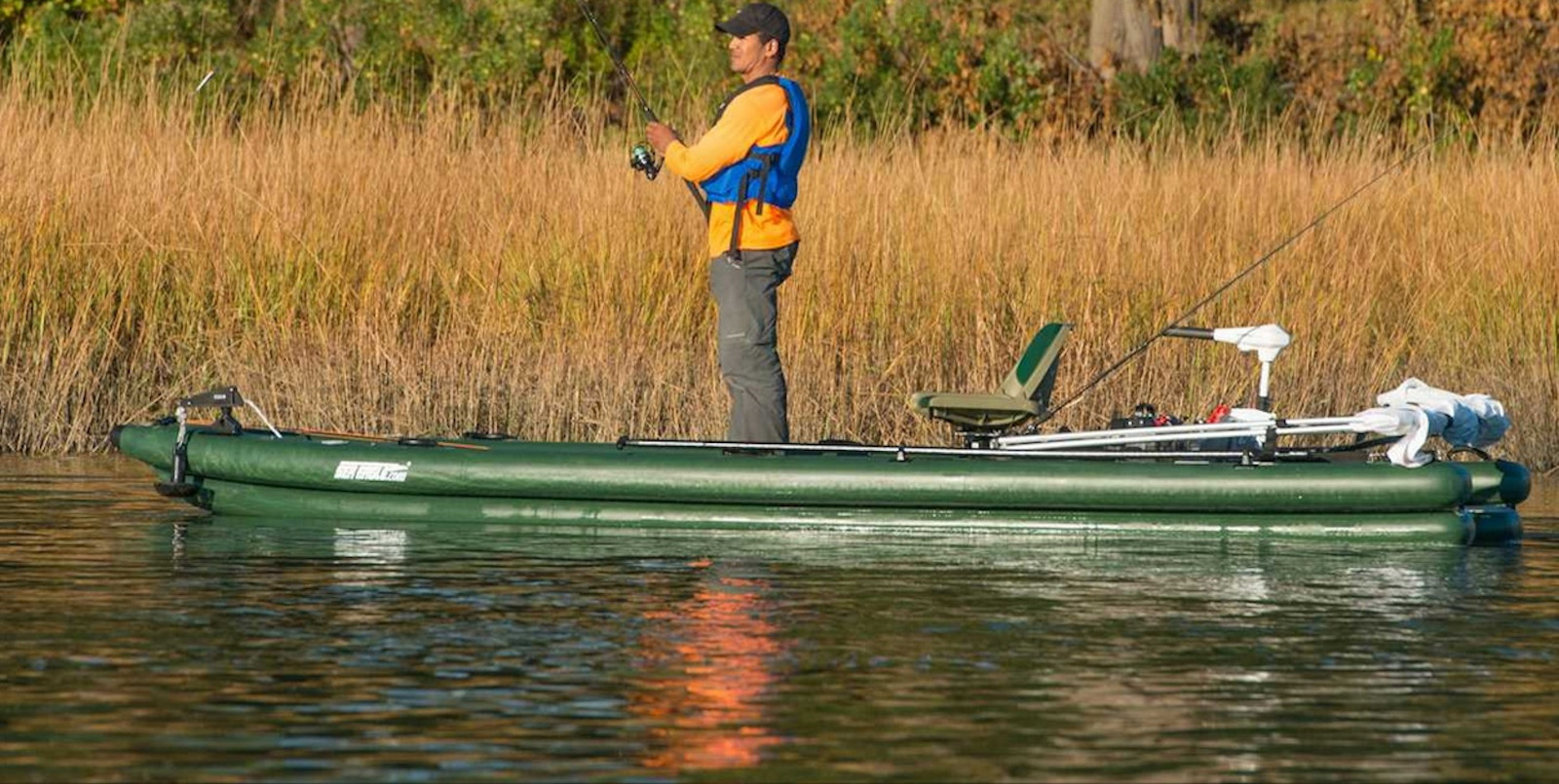 Sea Eagle FSK16 Solo Start-Up Pkg Inflatable Fish Skiff Inflatable Portable Boat