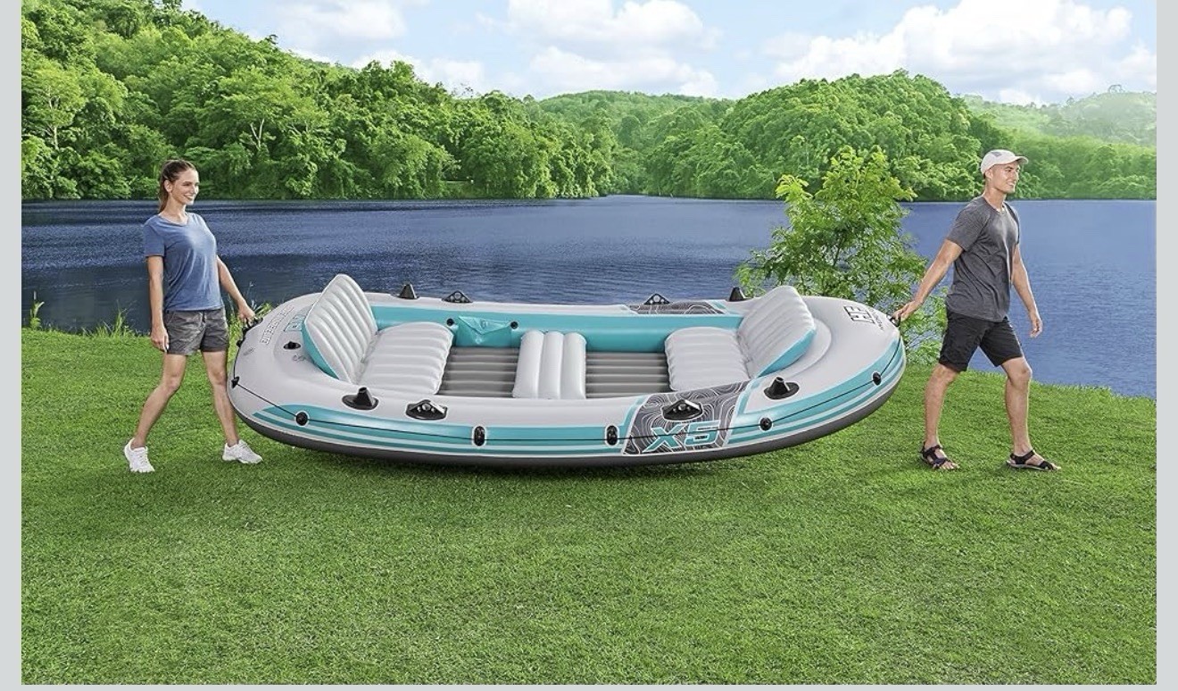 Hydro Force Adventure Elite X5 Inflatable Raft, 11ft 11in, 5 Seats, Oars & Pump