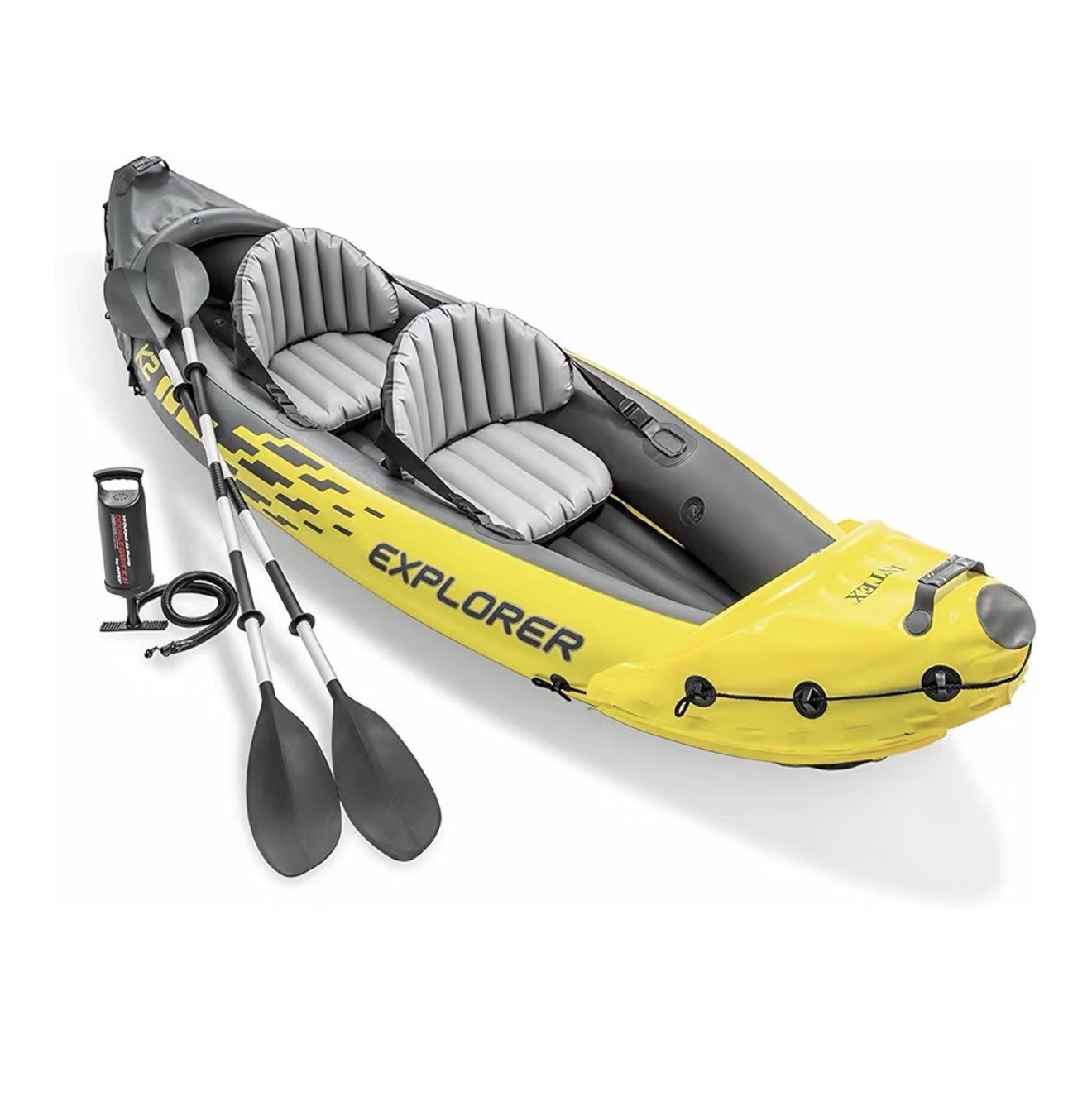 Intex Explorer K2 2-Person Inflatable Kayak with Aluminum Oars (68307EP)