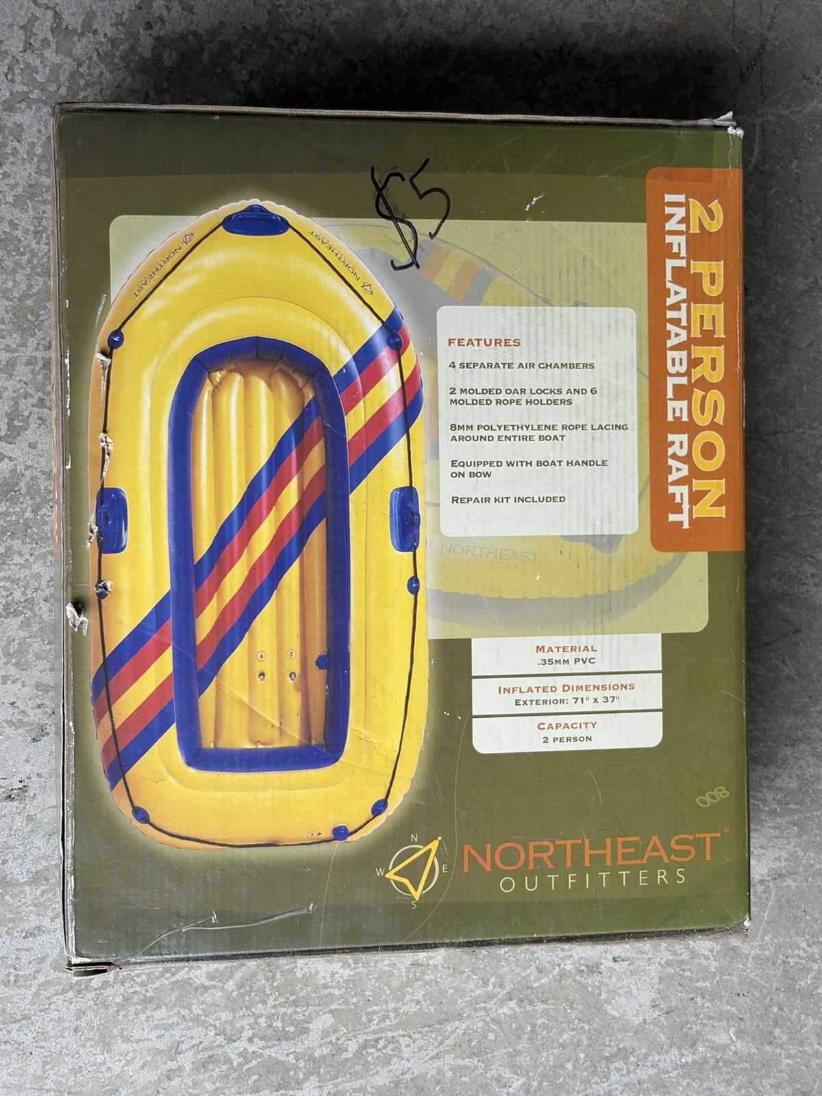 Vintage Northeast Outfitters 2 Person Inflatable Boat Raft Dick’s Sporting Goods