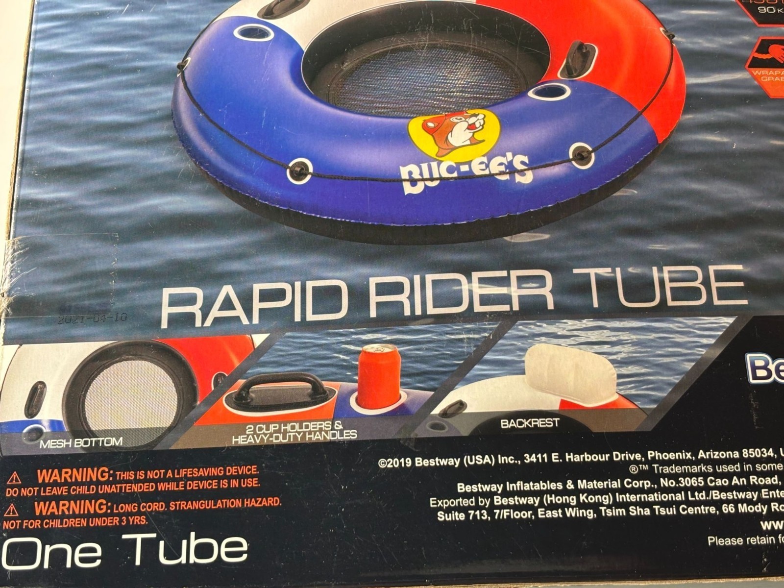 Bestway BUC-EE’s Hydro-Force Rapid Rider Tube – Red, White and Blue Tubing Float