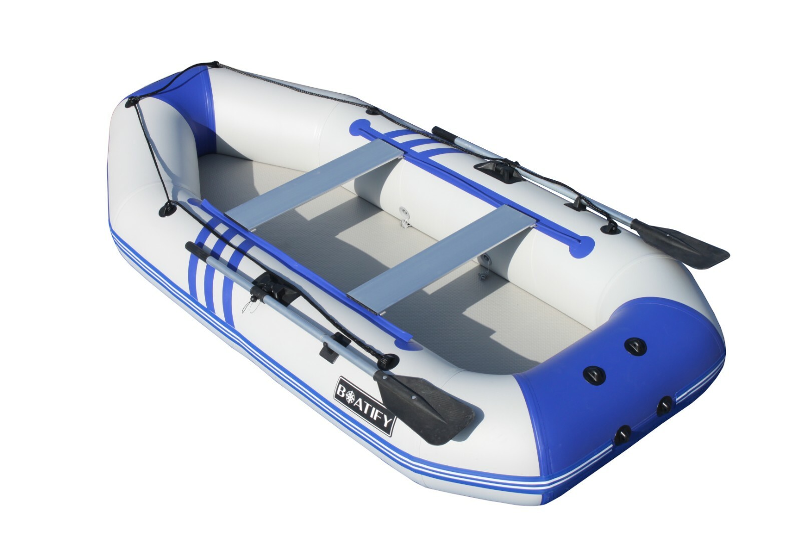 Boatify 9.8ft Inflatable Fishing Boat Raft Dinghy Pontoon Kayak with Air Floor w