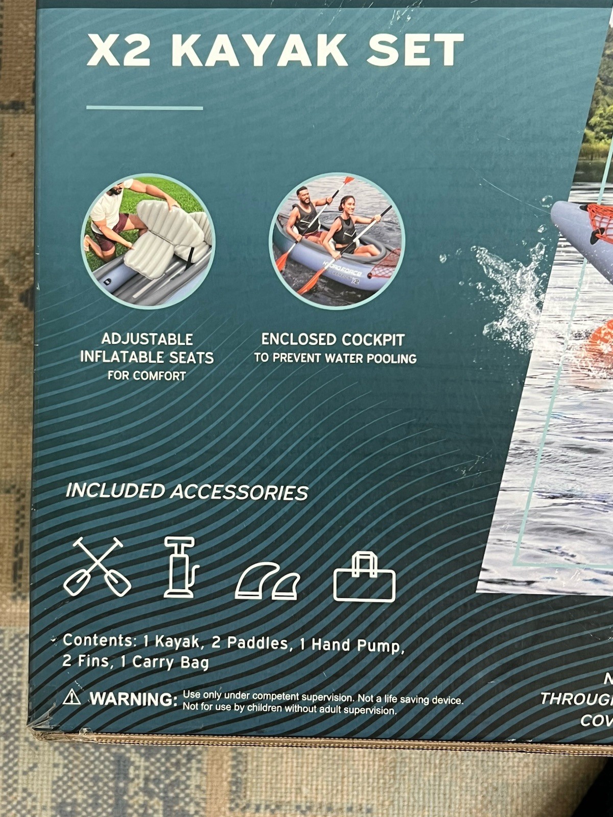 Hydro-Force Cove Champion X2 Kayak Set 73582 Inflatable-Shield 10ft 10in x 35in