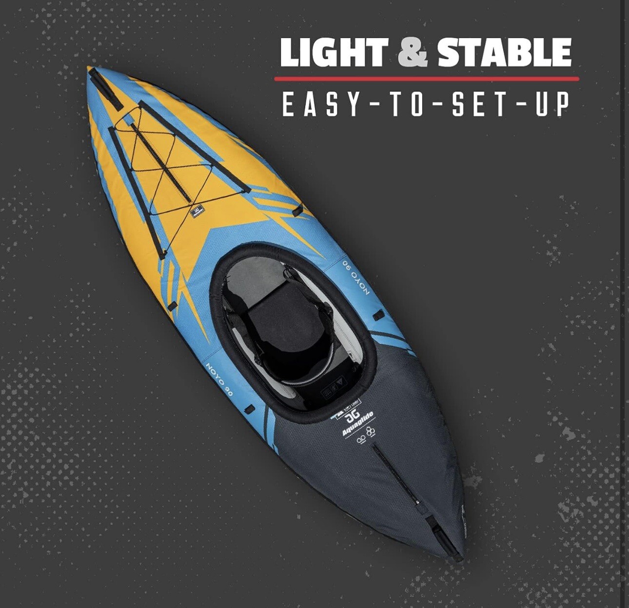 Damaged Box Aquaglide Noyo 90 Inflatable Kayak 1 Person Touring Kayak w/ Bag