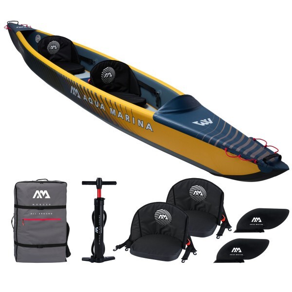 AQUA MARINA TOMAHAWK AIR-K 440 HIGH PRESSURE SPEED KAYAK CANOE 2 PERSON 14’5″