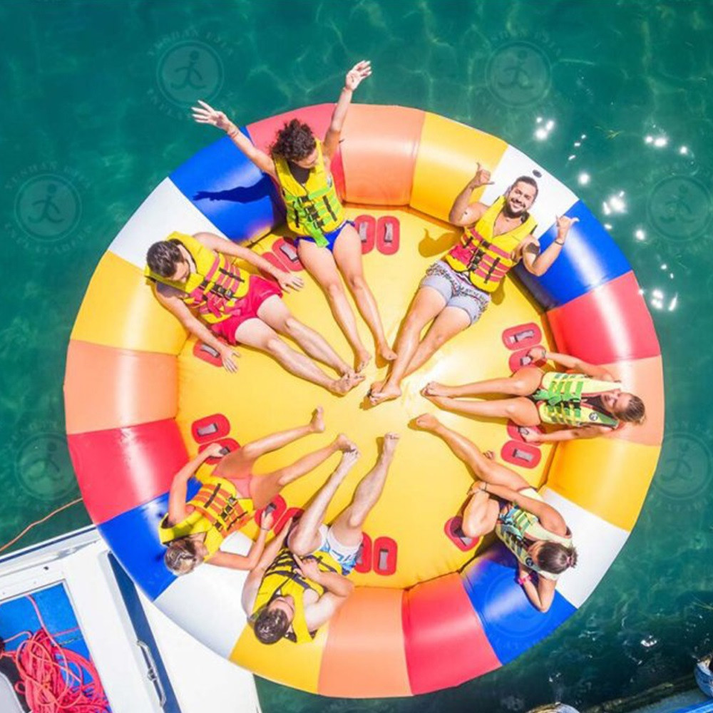 Inflatable Water Spinning Top Towable Tube 360° Rotating Disco Boat for Boats