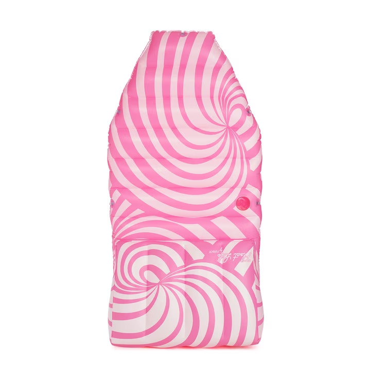 Float Life by Funboy Pink Twist Sun Lounger Pool Float, 65» Long
