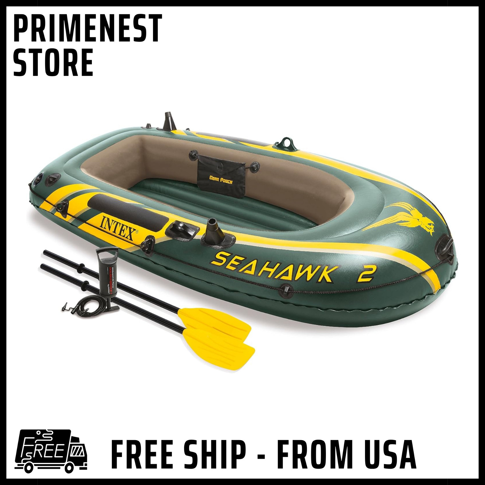 Vinyl Green Inflatable Boat