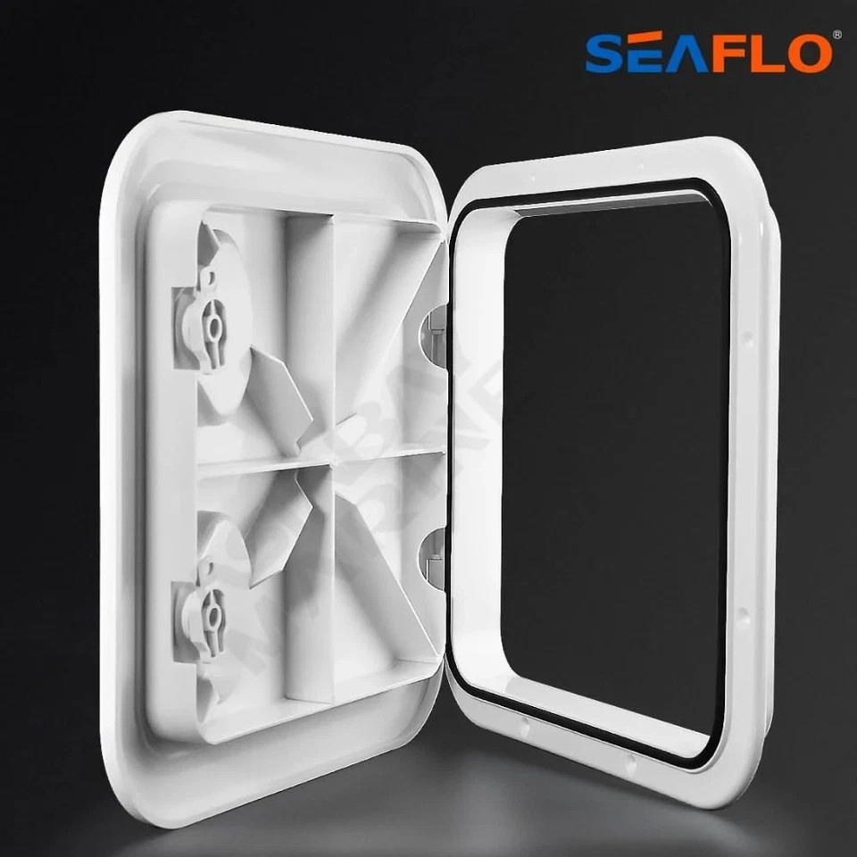 Marine Boat Deck Access Hatch & Lid 14-3/4 x 14-1/2, White, 370mm x 375mm