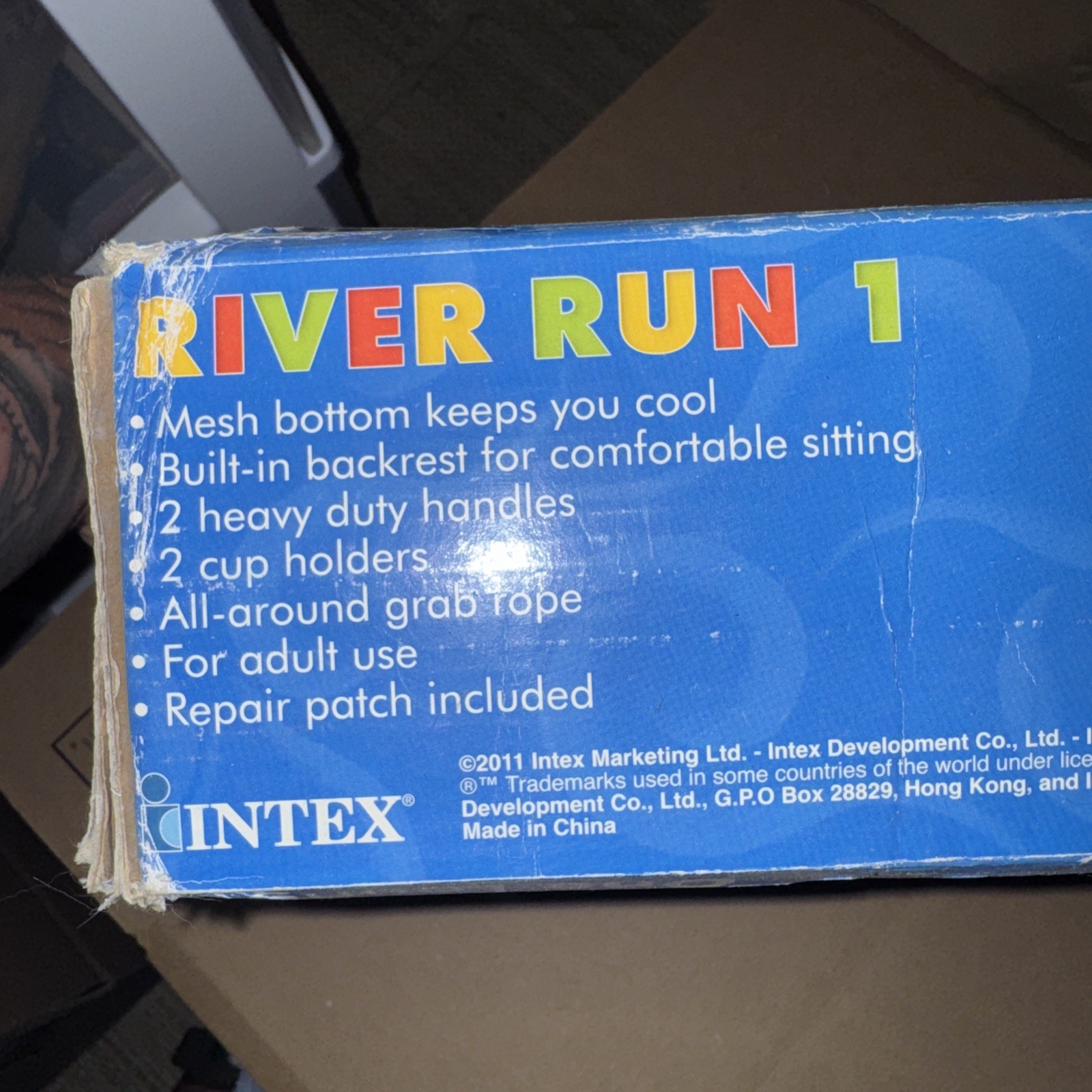 Intex River Run I Outdoor Inflatable Water Tube Lounge Float 53 inch NOB