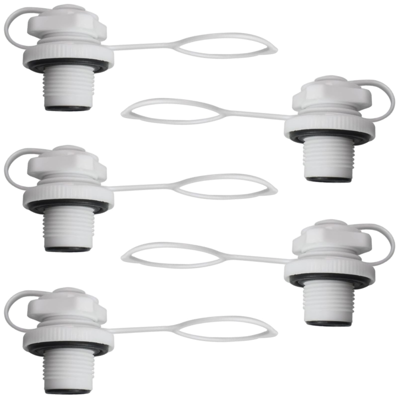 Inflatable Kayaks Boat Plug 5PCS,20MM Threaded Diameter 20 millimeters, White