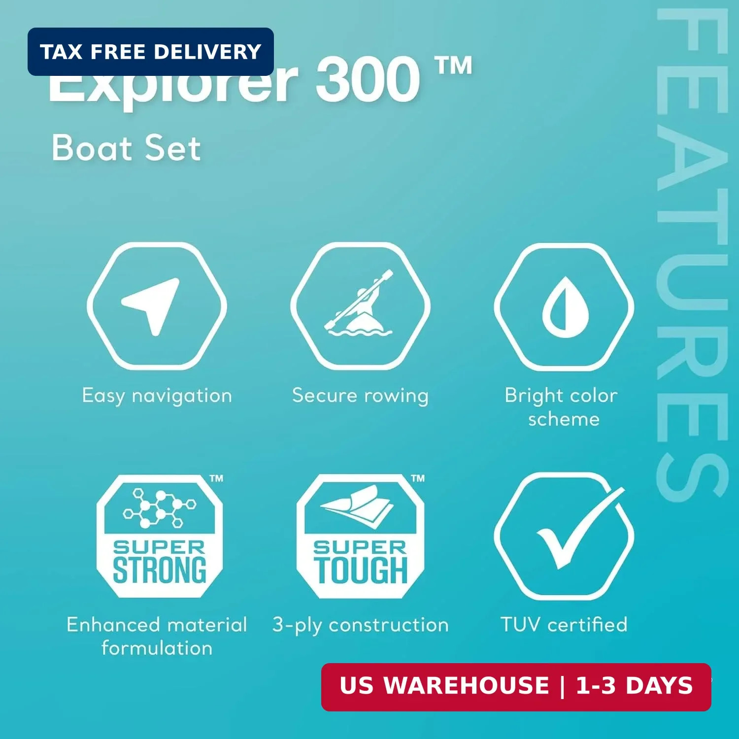 INTEX Explorer Compact Inflatable Boat Series: Dual Air Chambers – Welded Oar Lo