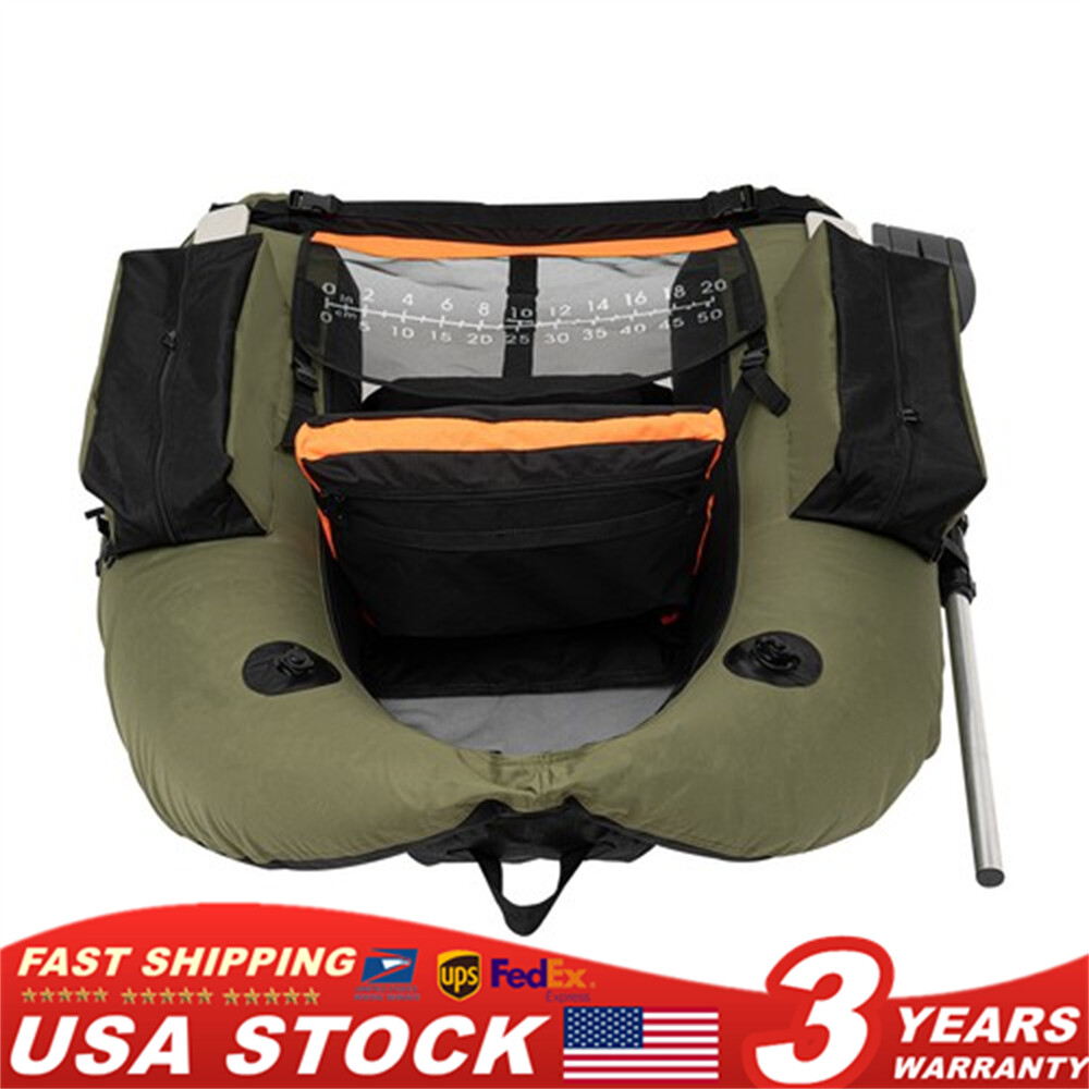 Inflatable Boat-Lightweight, Portable 1 Person Fishing Boat with Hand Air Pump