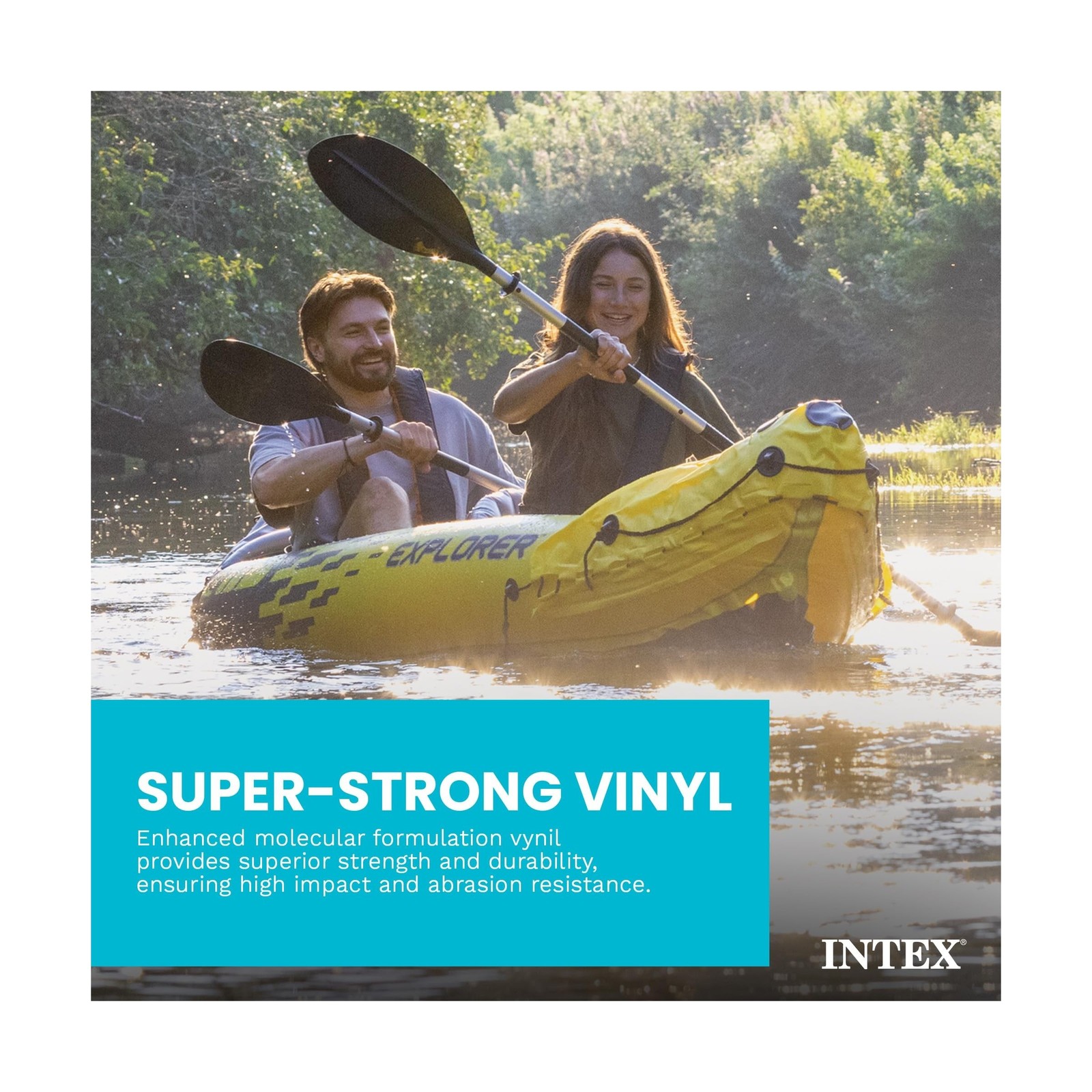 Intex 68307EP Explorer K2 Inflatable Kayak Set: Includes Deluxe 86in Aluminum…