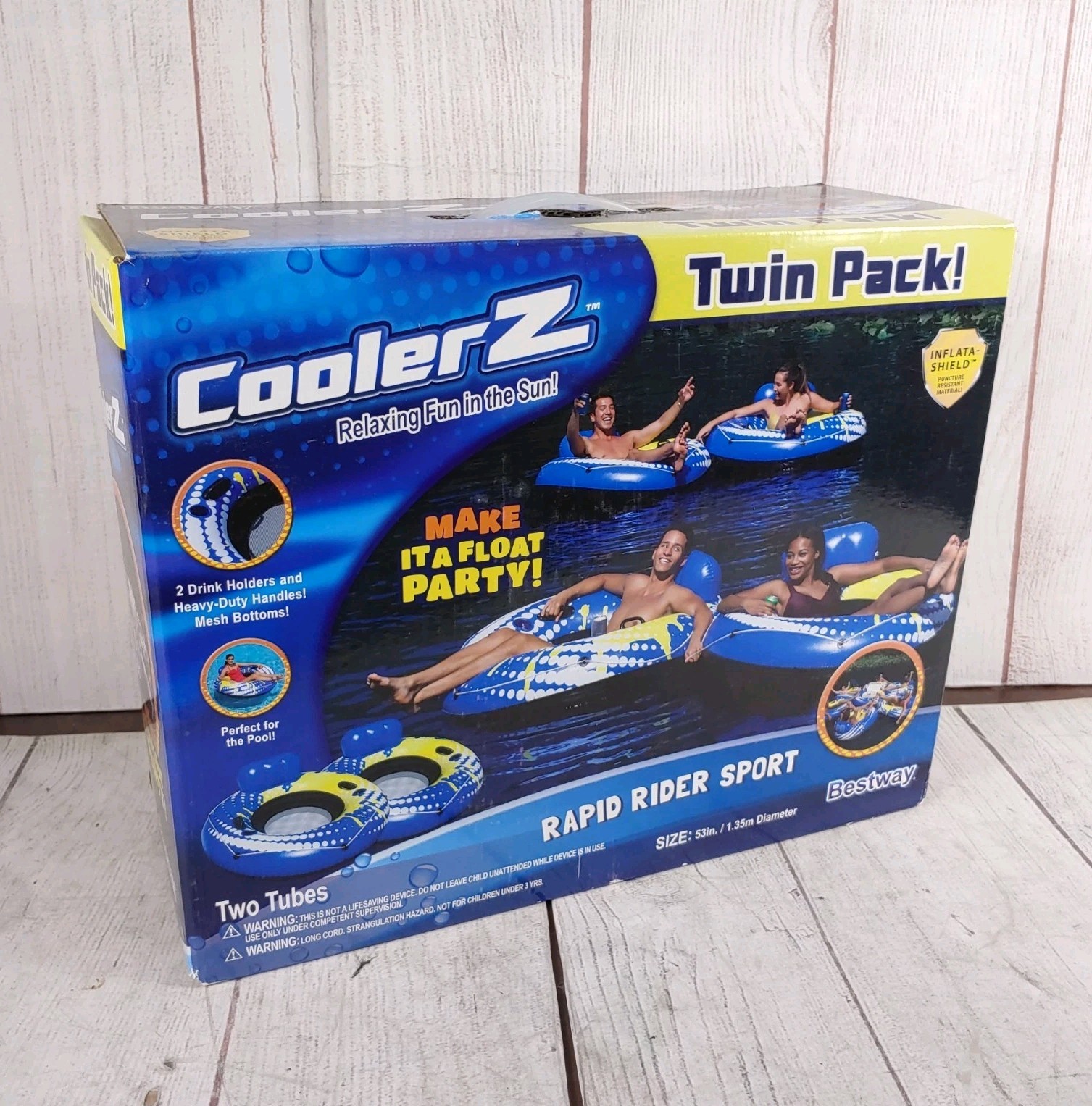 NEW SEALED – Two 2x Bestway Rapid Rider Swimming Pool Ocean & Lake Tube Float
