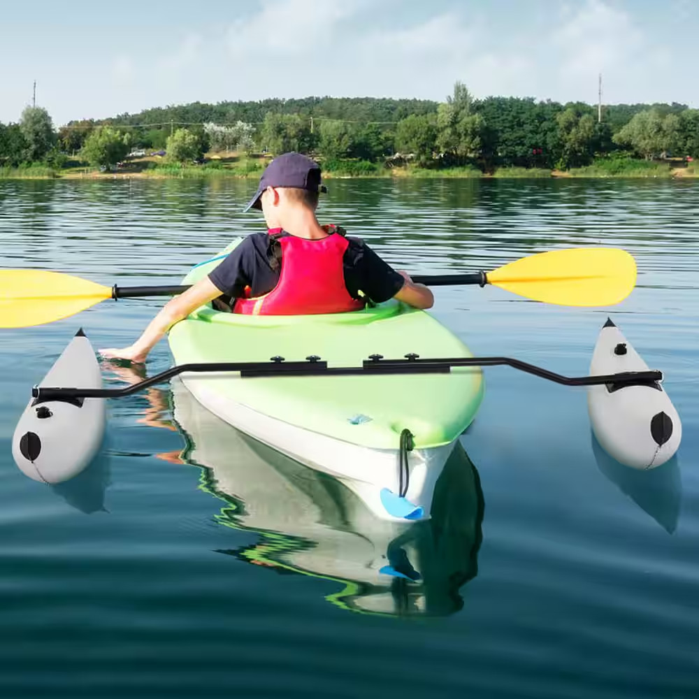 Kayak Outrigger Stabilizers, 2 PCS, PVC Inflatable Outrigger Float with Sidekick