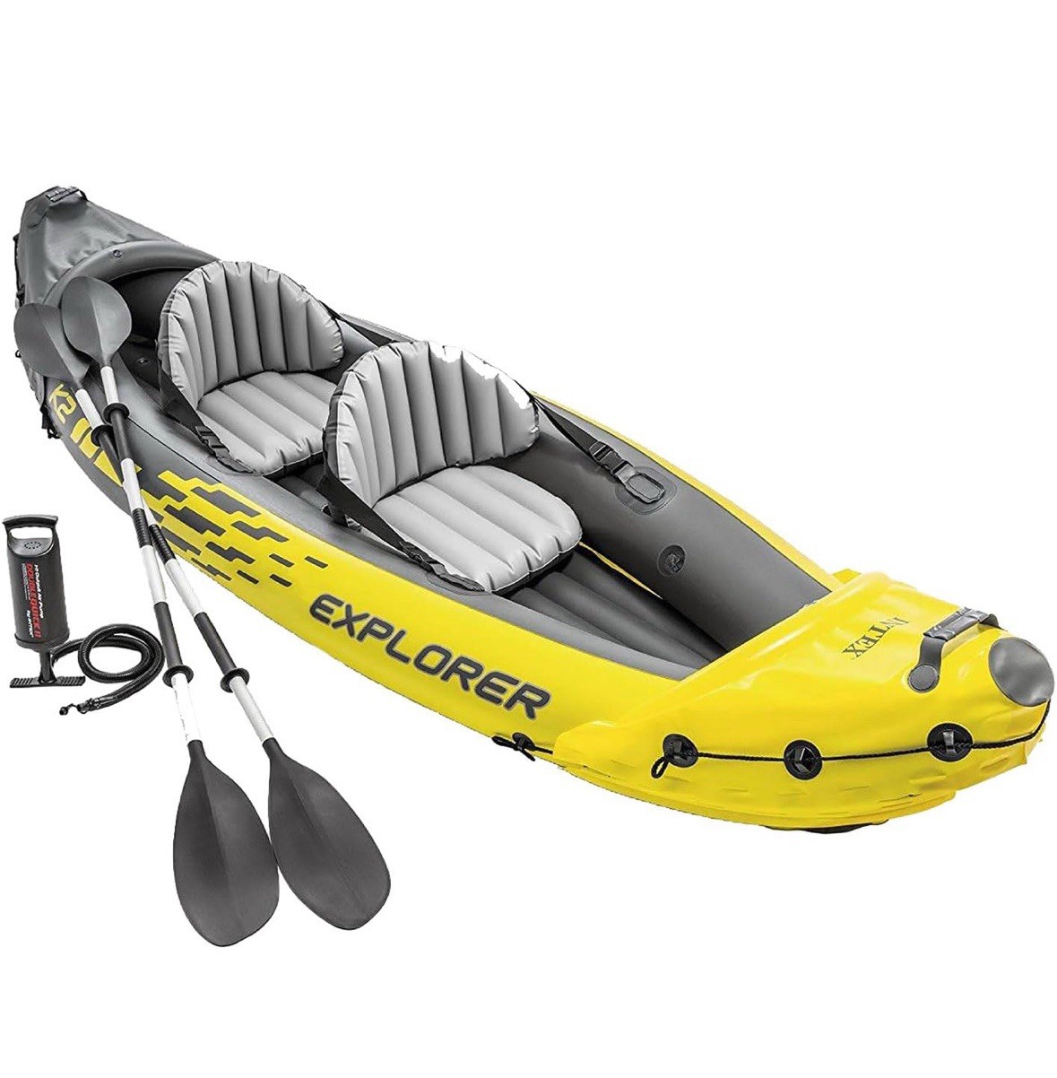 Intex Explorer K2 2-Person Inflatable Kayak with Aluminum Oars (68307EP)