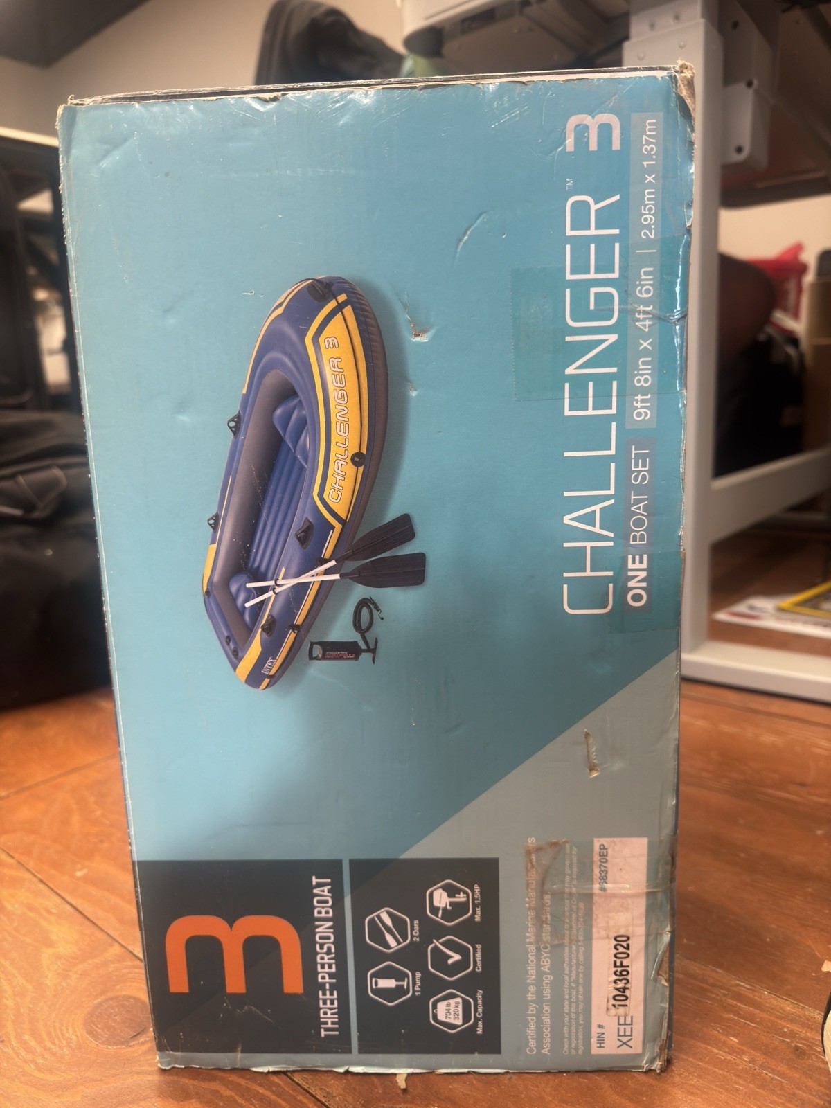 INTEX Challenger 3 Inflatable Boat Set with Pump & Oars | 68370EP (Used)