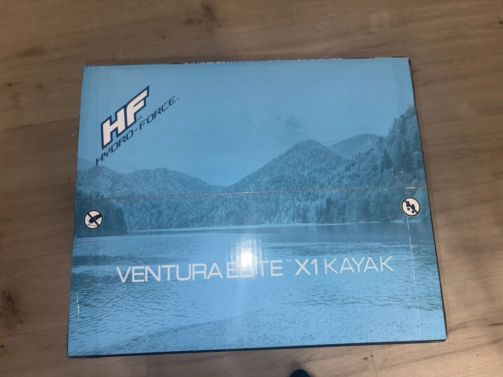 Hydro-Force Ventura Elite X1 Inflatable Kayak Set Teal/Gray w/ Paddle & Pump NIB