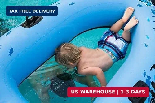 Sieco Design AQUAVUE Voyager, Clear Bottom Inflatable Raft, for Kids and Adults