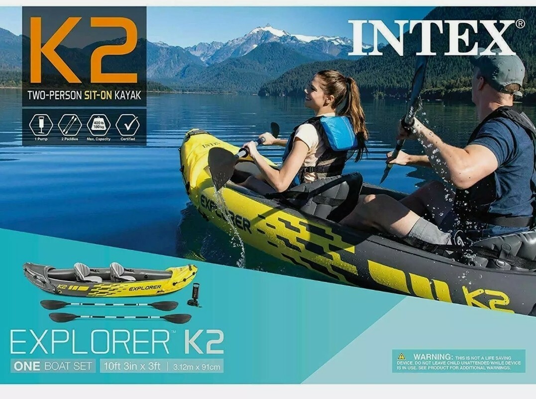 Intex Explorer K2 Inflatable Kayak – 2 Person