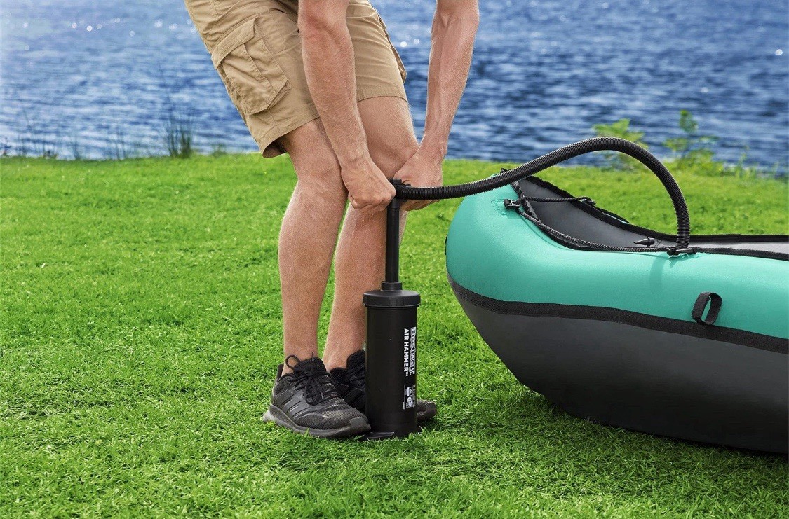 Hydro Force Inflatable Kayak Set | Includes Seat, Paddle, Hand Pump, Storage Car