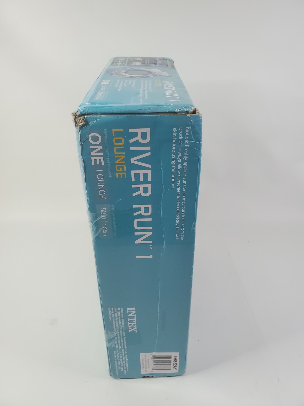 Intex River Run 1 Lounge Inflatable Floating Water Tube Blue/White🔥🔥 Box Dents