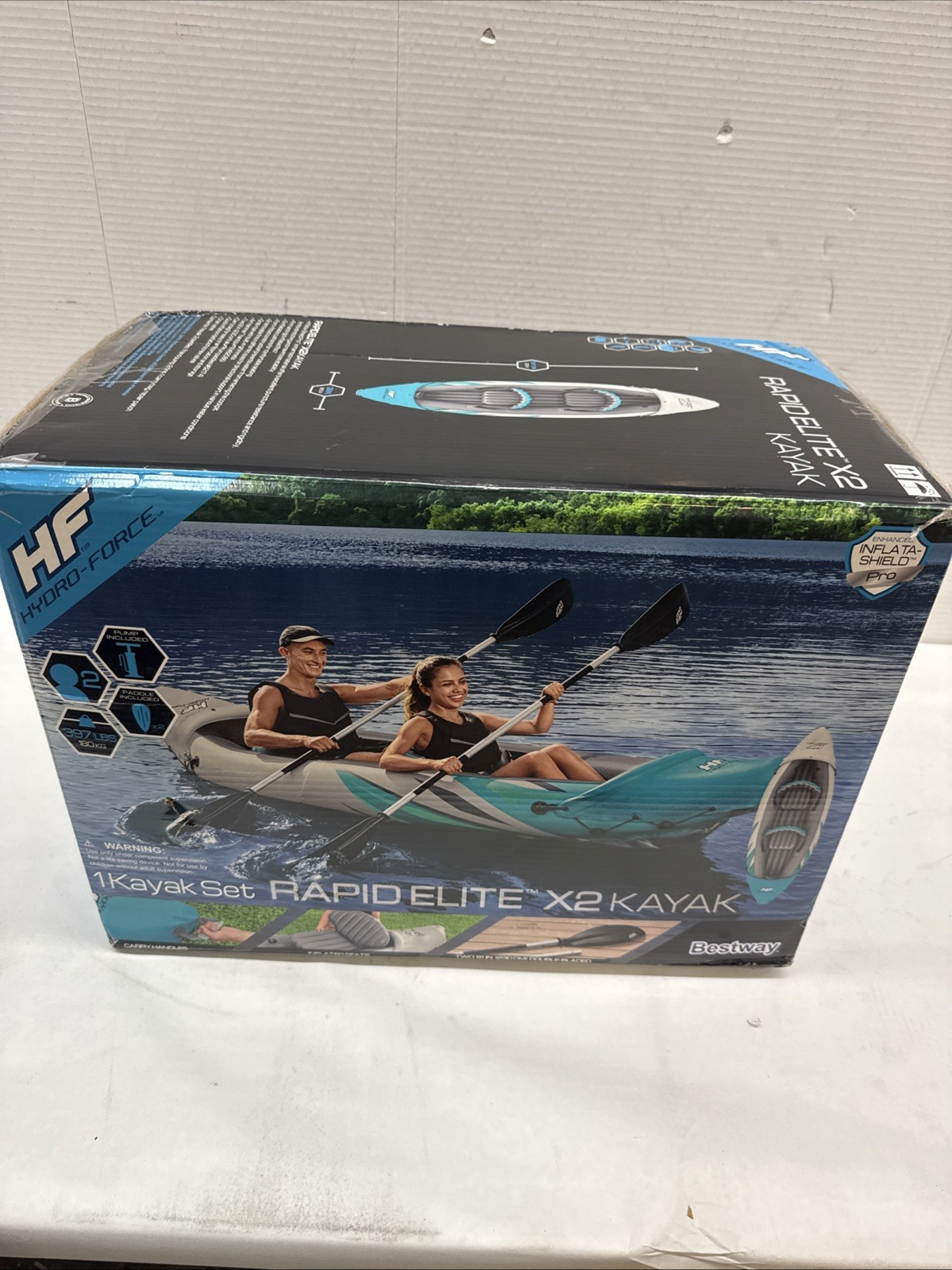 Bestway Hydro Force Inflatable Kayak Set | Includes Seat, Paddle, Hand Pump