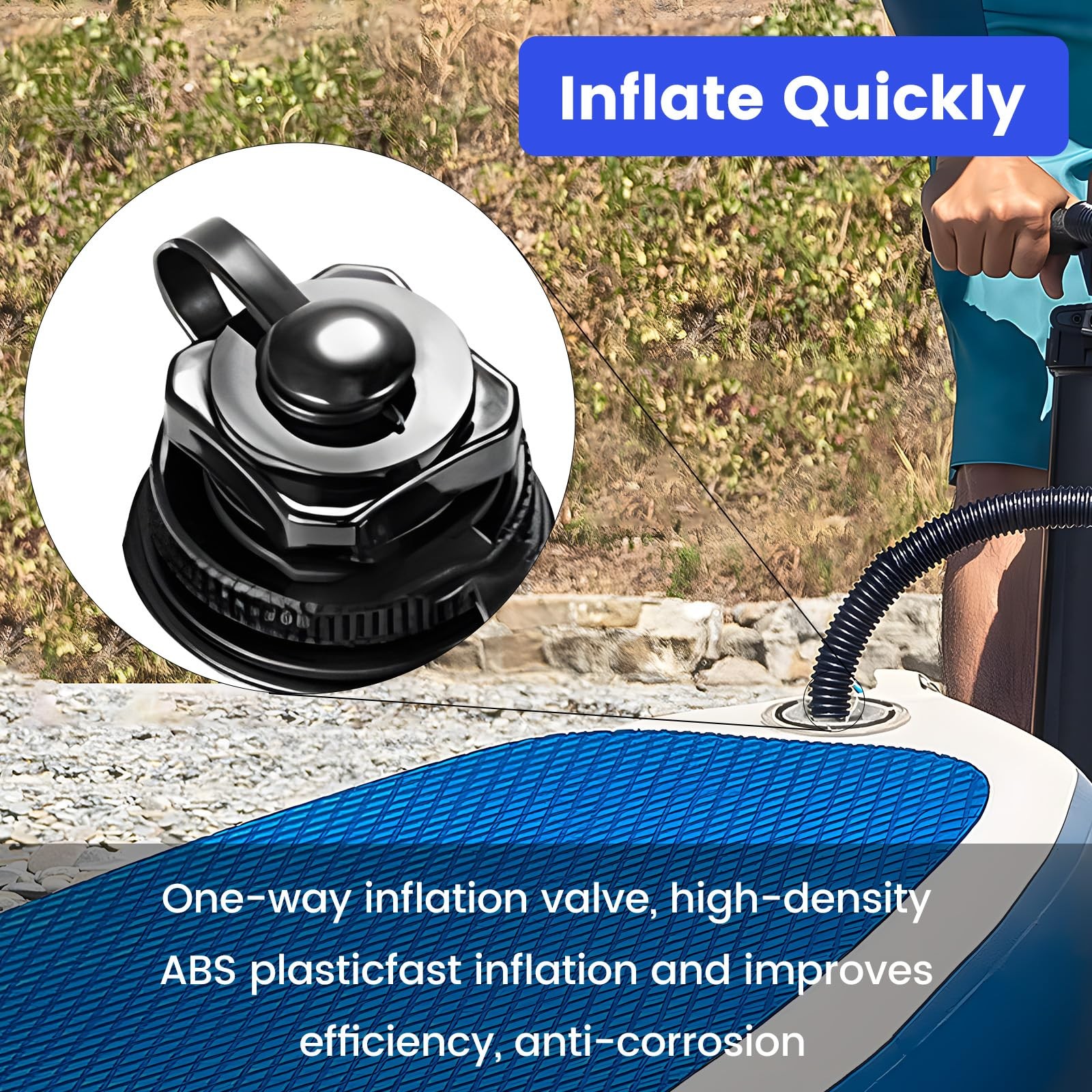 Xximuim Inflatable Boat Air Valve,2PCS Replacement 24mm, 24mm