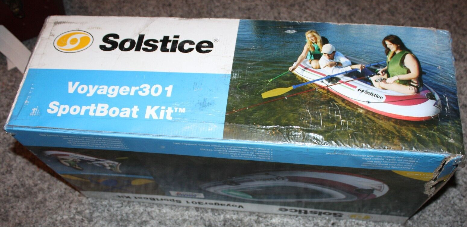 SOLSTICE Voyager301 SPORTBOAT Kit 3-Person Inflatable Fishing Boat Complete Kit