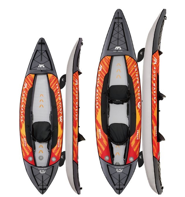 Aqua Marina 12’10» Memba-390 Touring Inflatable Kayak, 2-person, w/ paddles