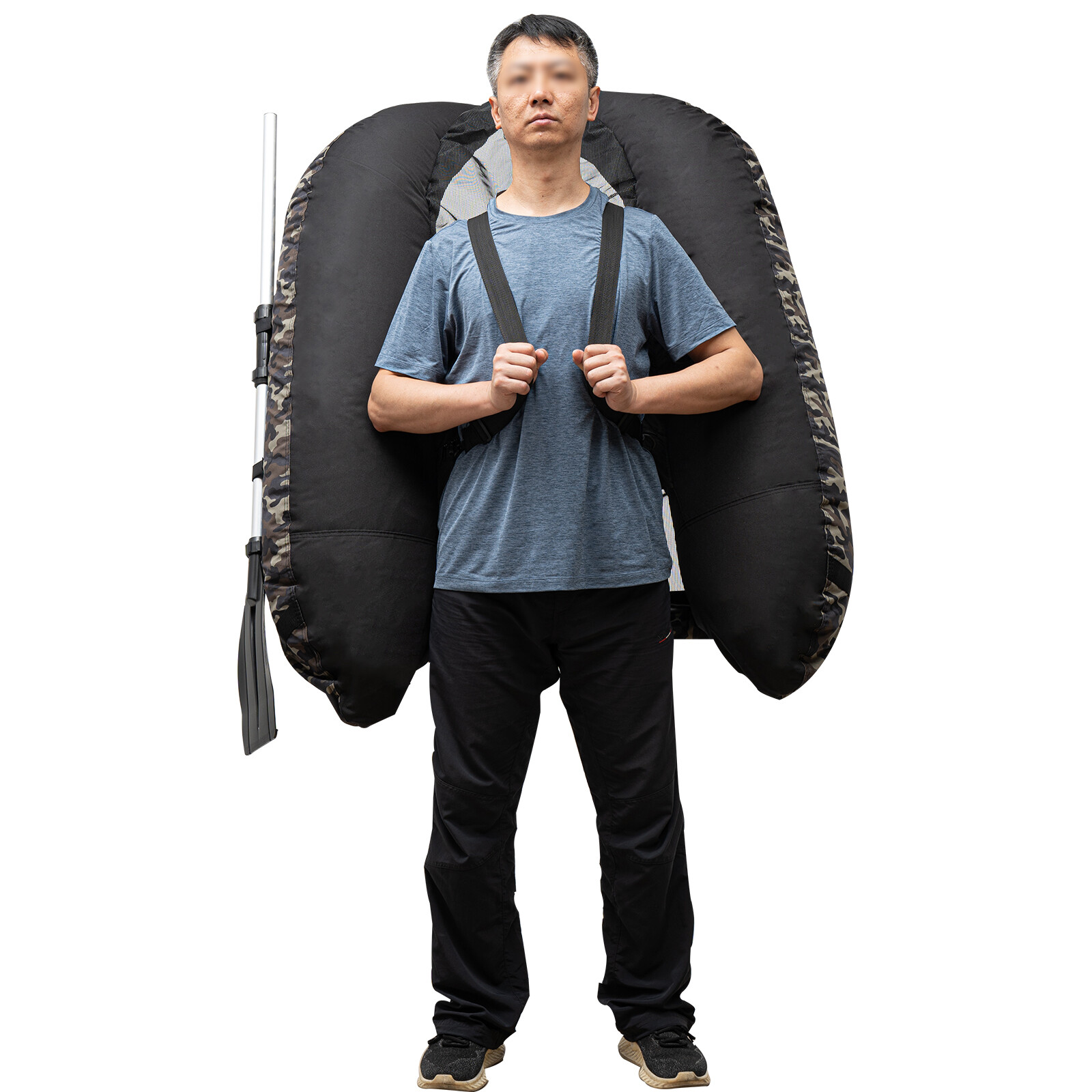 Inflatable Boat Dinghy Pontoon Outdoor Rafting Dive Fishing Boat Hand Air Pump