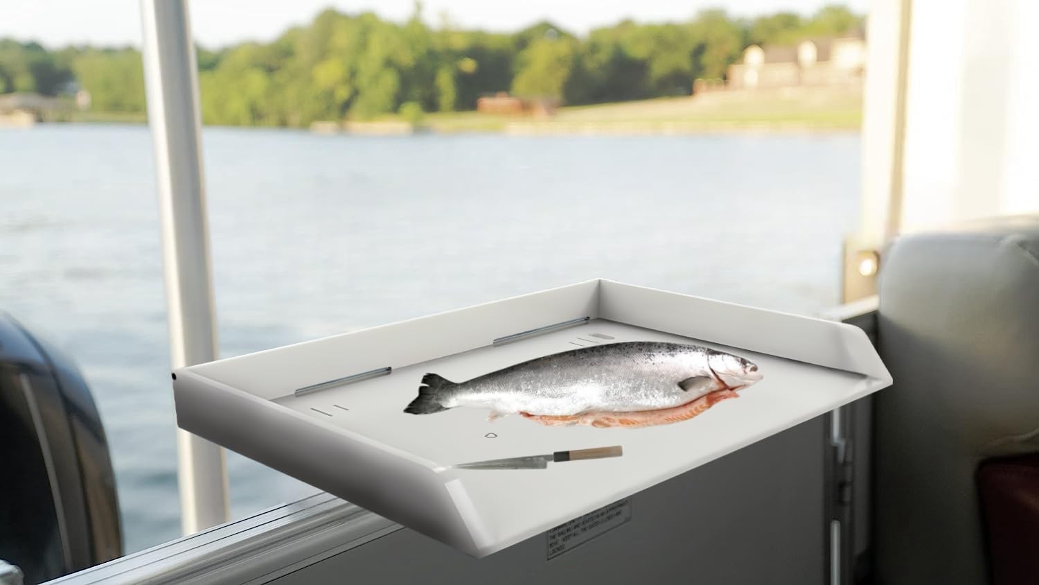 Fistihon Pontoon Boat Fillet Table Boat Cutting Board Bait Table Perfect Fish