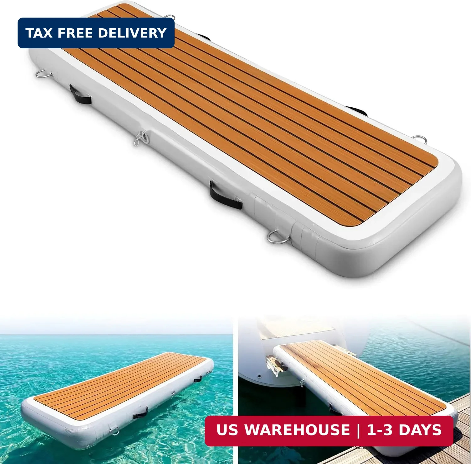 Inflatable Gangway for Boats and Yachts, 6.56 ft Gangway for Boat Dock, Portable