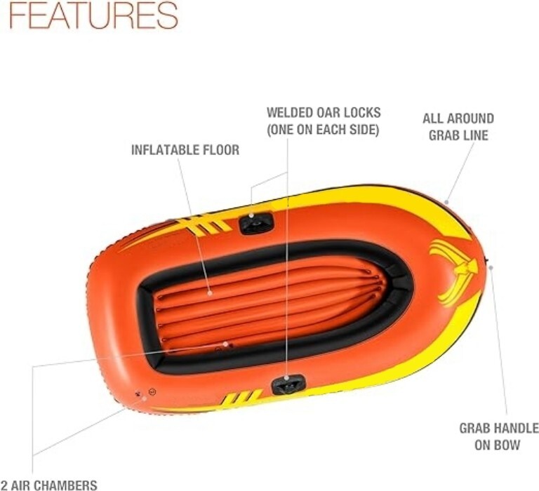 Bote Inflable Con Remos Balsa Bote De Pesca Resistente Durable Bomba De Aire NEW