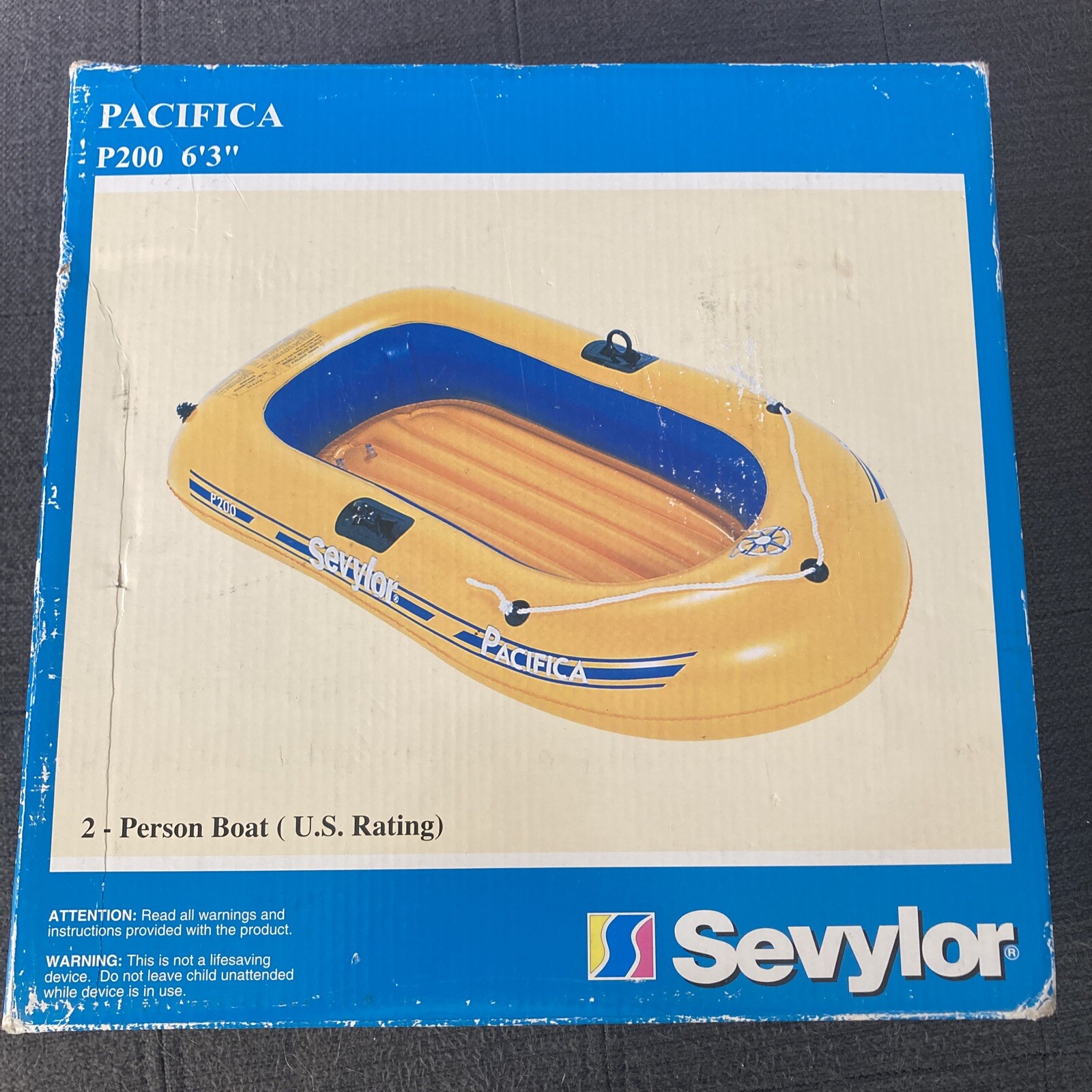 Sevylor Pacifica P200 6’3” Inflatable 2 Person Boat