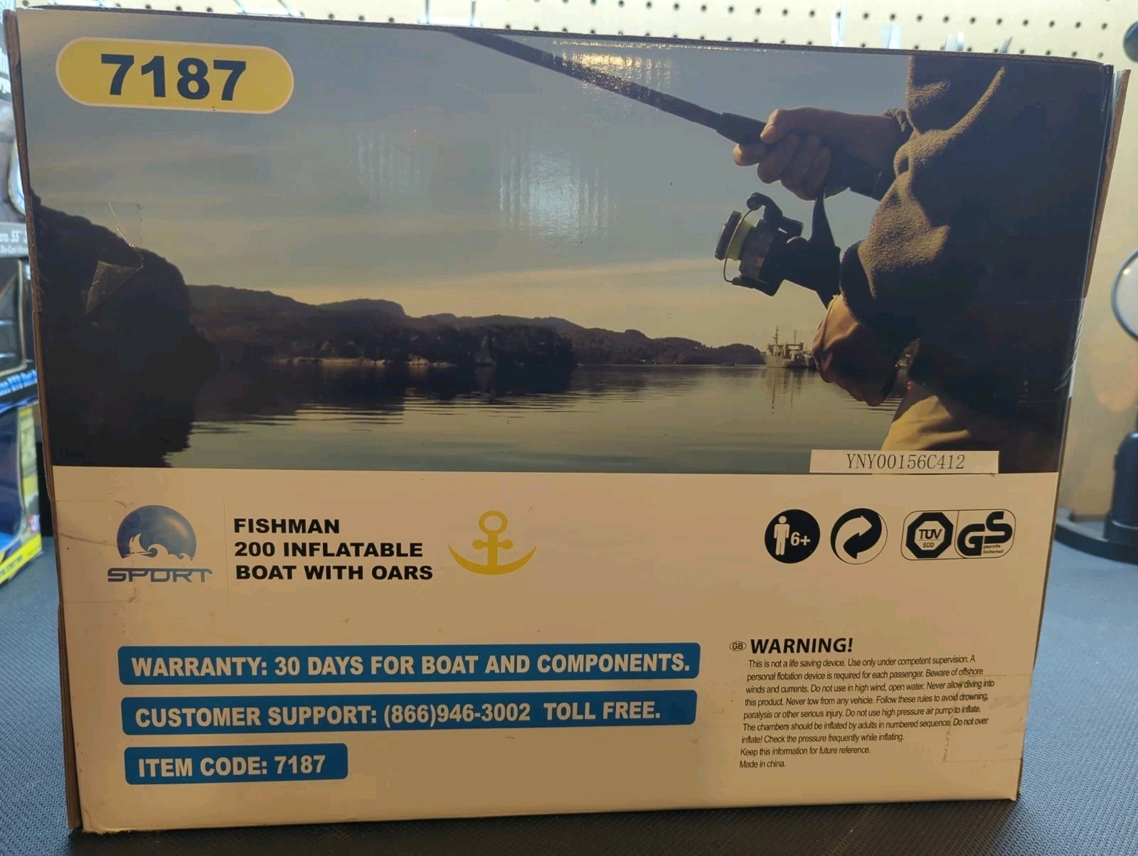 Fishman 200 Inflatable 2 Person Boat With Oars *BRAND NEW/SEALED In Box**