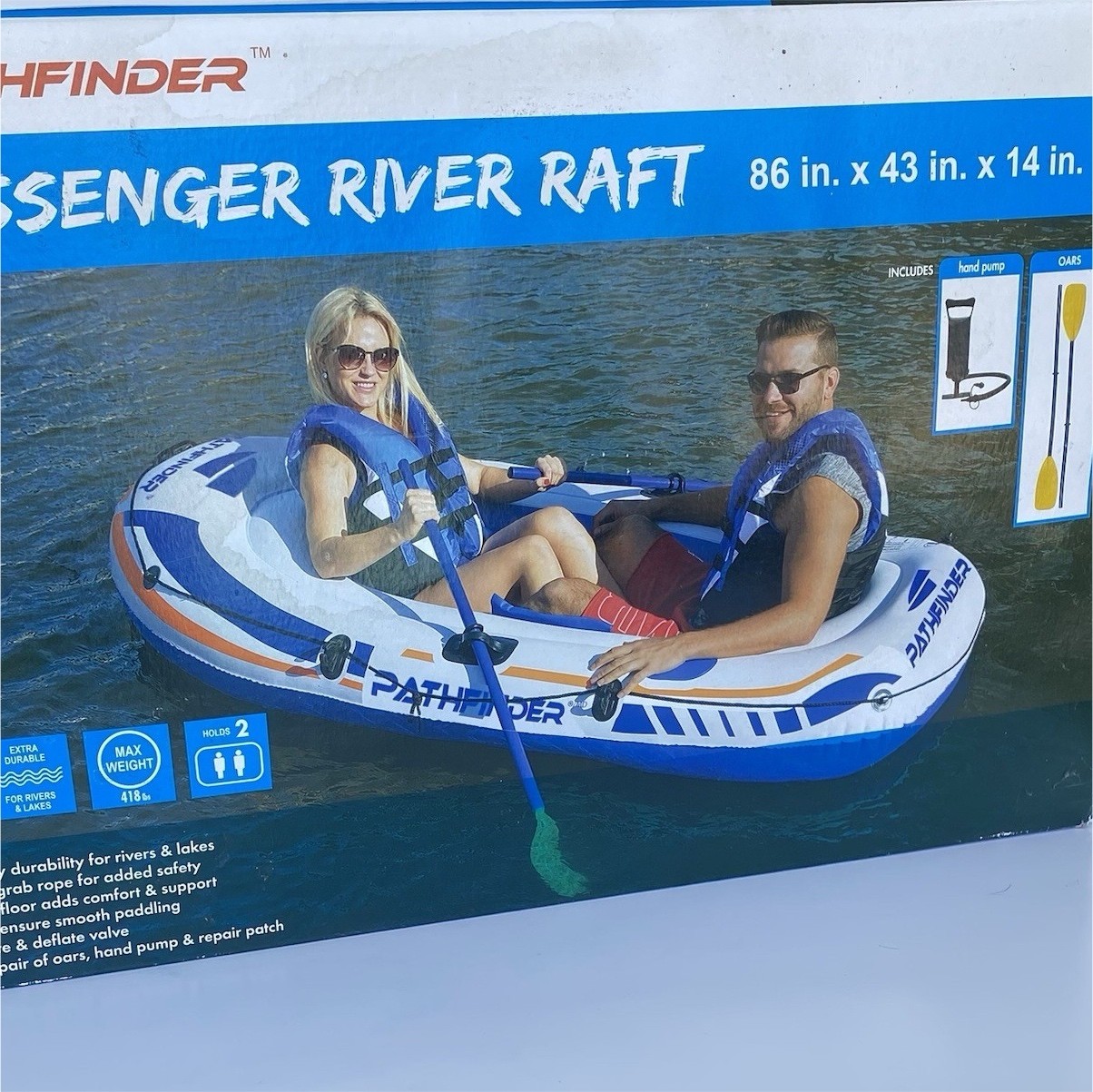 Brand New Inflatable Boat Raft 2 Person Boat Beach Pool Float Durable Water