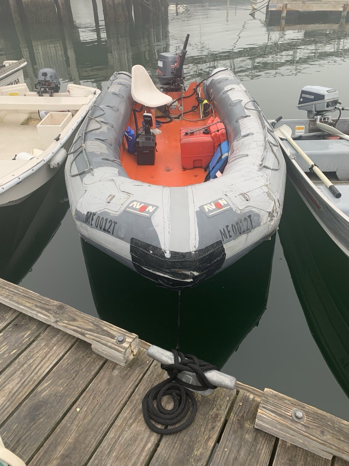 Avon SR 5.4 Inflatable Raft Boat Gray/Orange Model SR 5.4 MPN SR 5.4 Type Raft