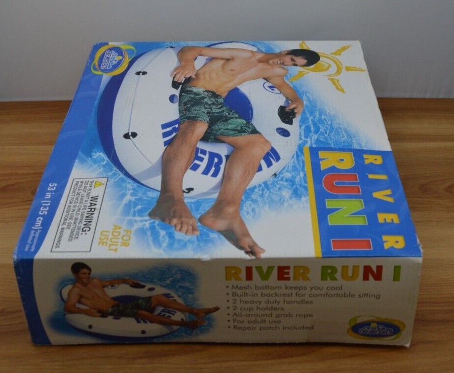 Intex River Run 1 Person Inflatable Tube Raft Float for Lake, Pool, and River