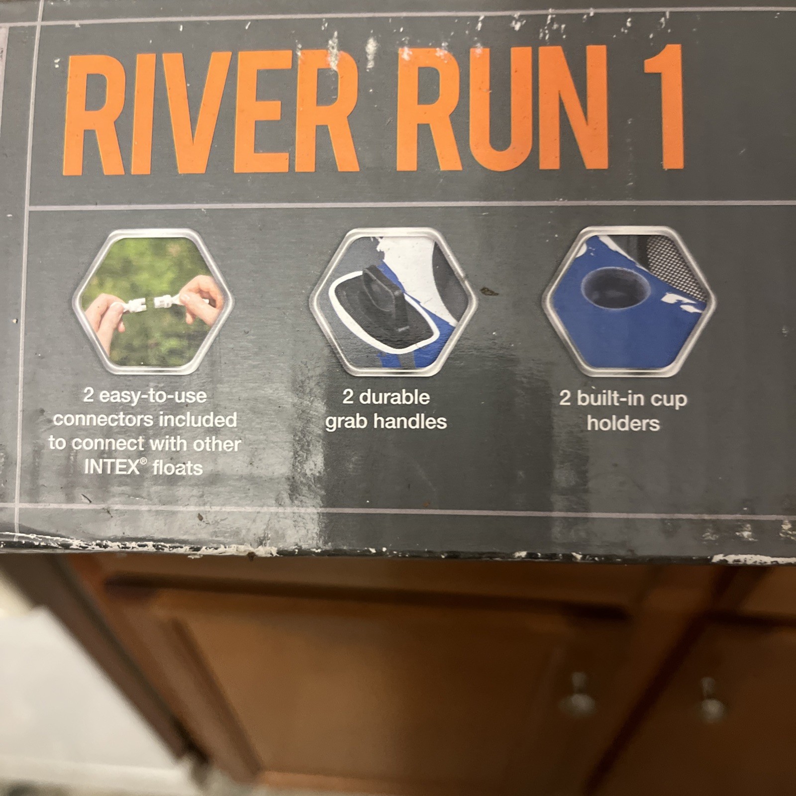 NEW Intex Aqua River Run 1 Lounge Ring Pool Float With Cup Holders 53″ Diameter