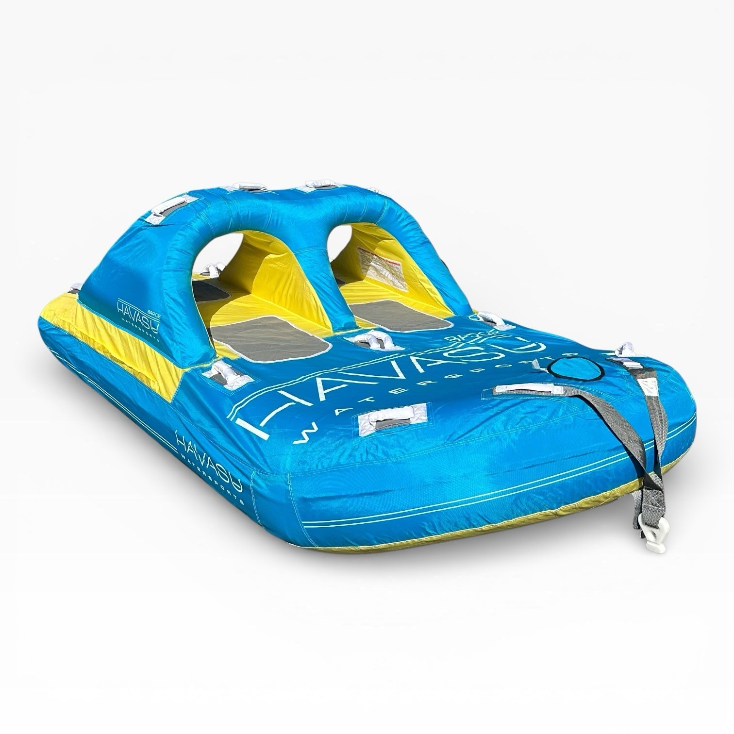1-4 Person Towable Tube for Boat Jet Ski Inflatable Raft w/ Pump, Rope 510lb Cap