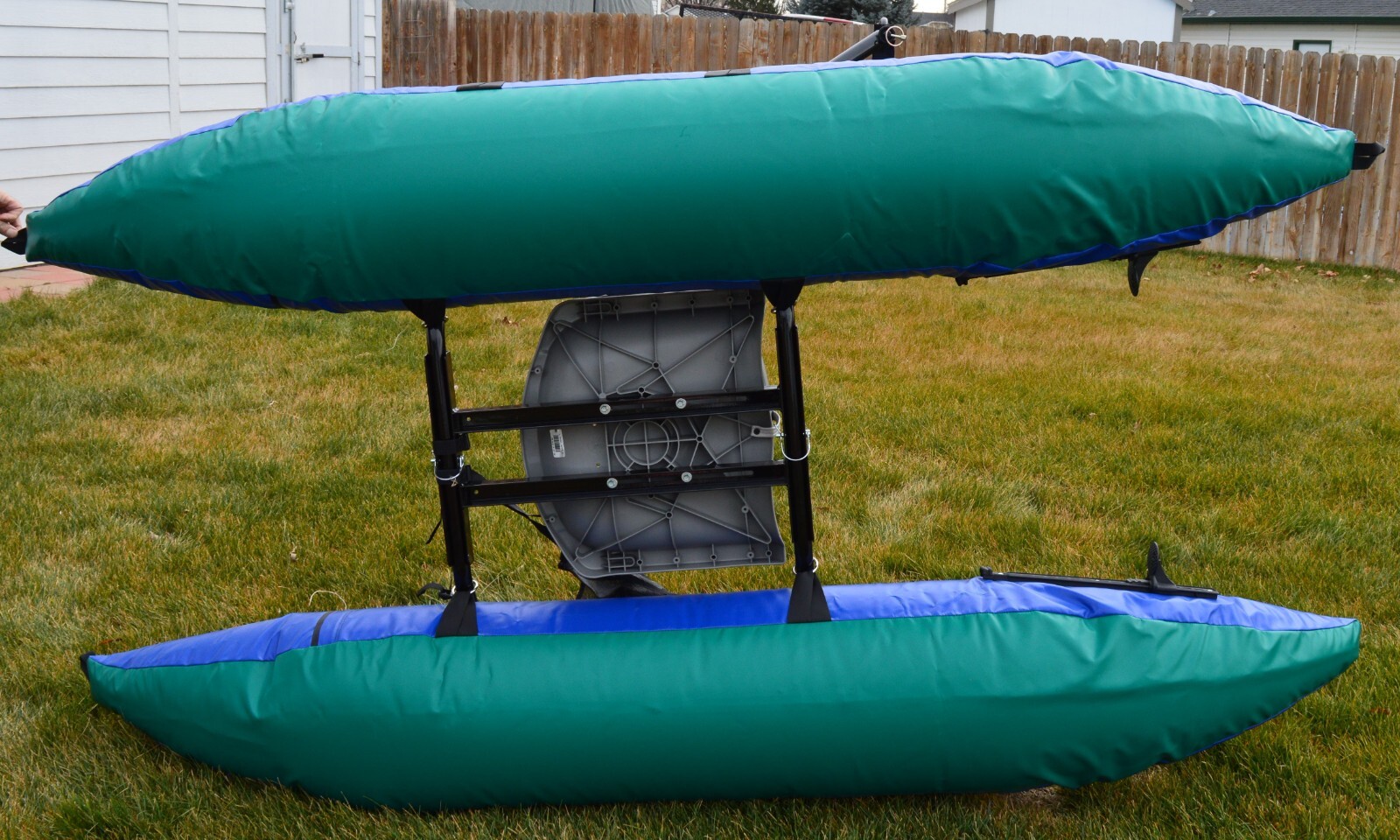 NOS San Juan by JW Outfitters 8 Foot One-Man Pontoon Boat with Oars