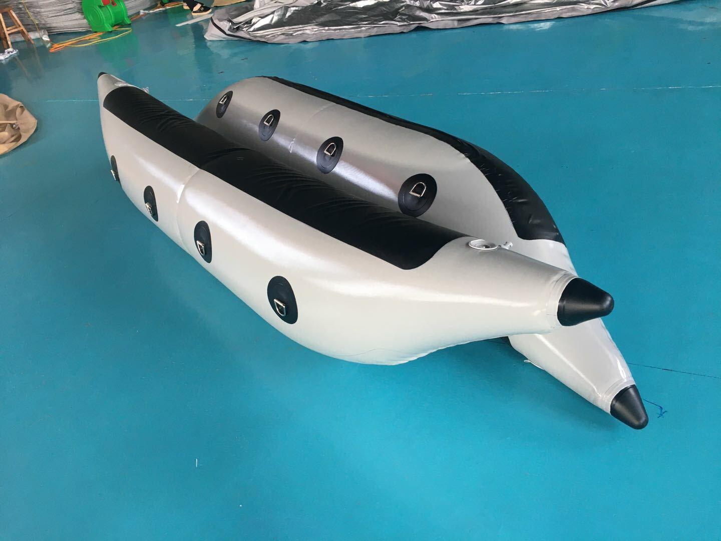 Pair of NEW Inflatable 0.9mm PVC DIY Fishing River Pontoon Raft Boat Float Tubes