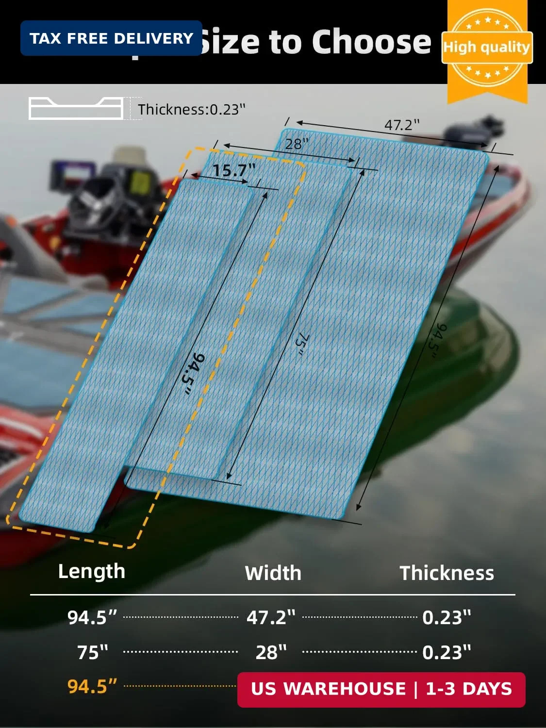 Boat Flooring EVA Foam Boat Decking Faux Teak Marine Sea Deck NonSlip Mat for…