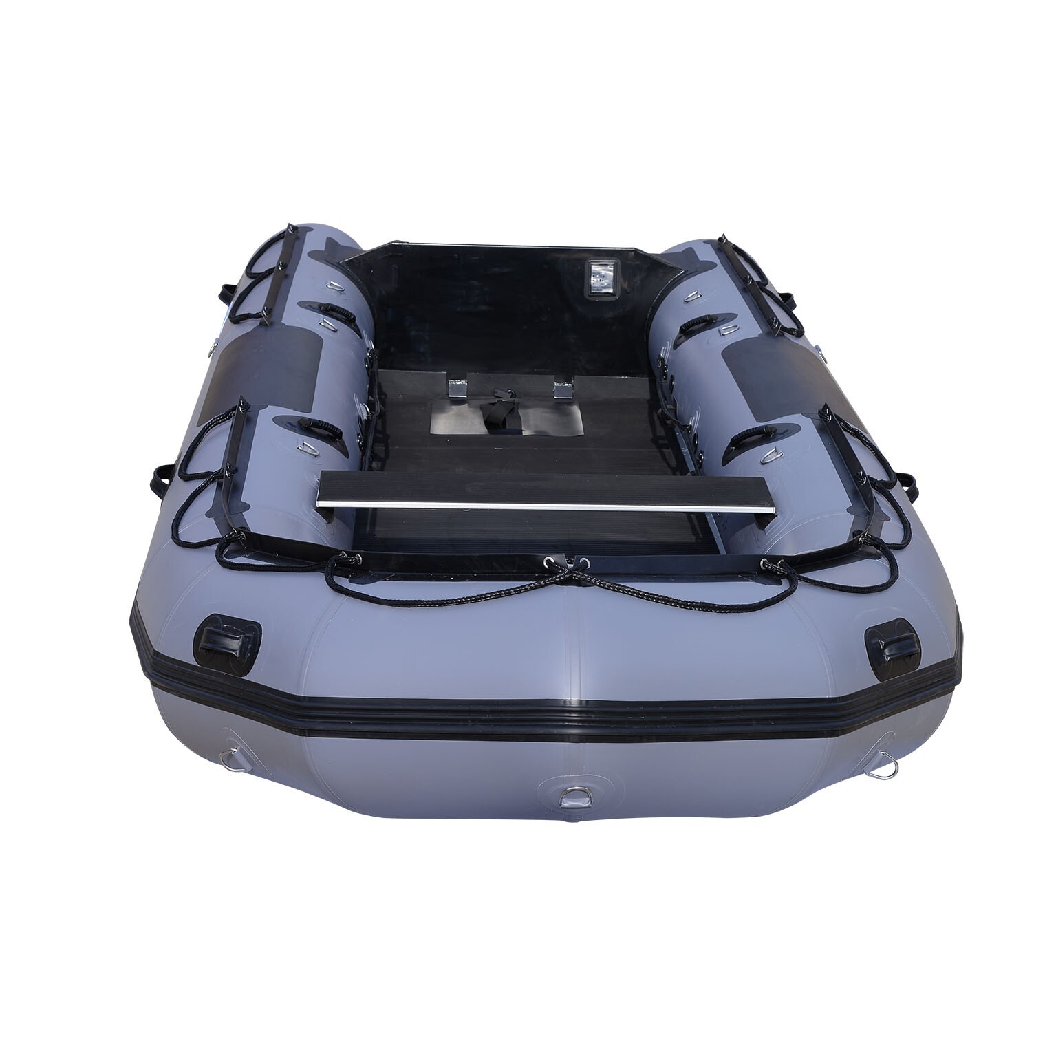 BRIS 14.5ft Inflatable Boat Inflatable Fishing Pontoon Boat ALUMINUM TRANSOM